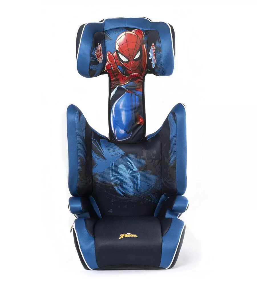 Seggiolino auto marvel "spiderman" isofix per bambini con altezza da 100 a 150 cm, ece r129