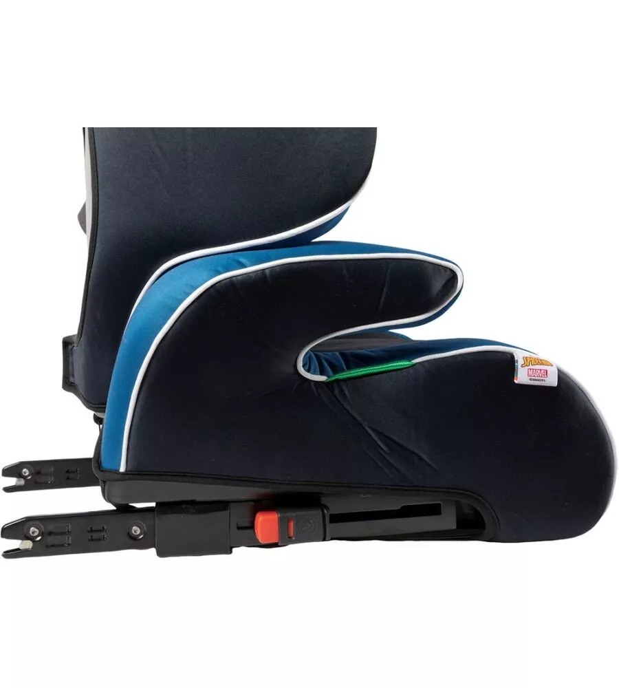 Seggiolino auto marvel "spiderman" isofix per bambini con altezza da 100 a 150 cm, ece r129