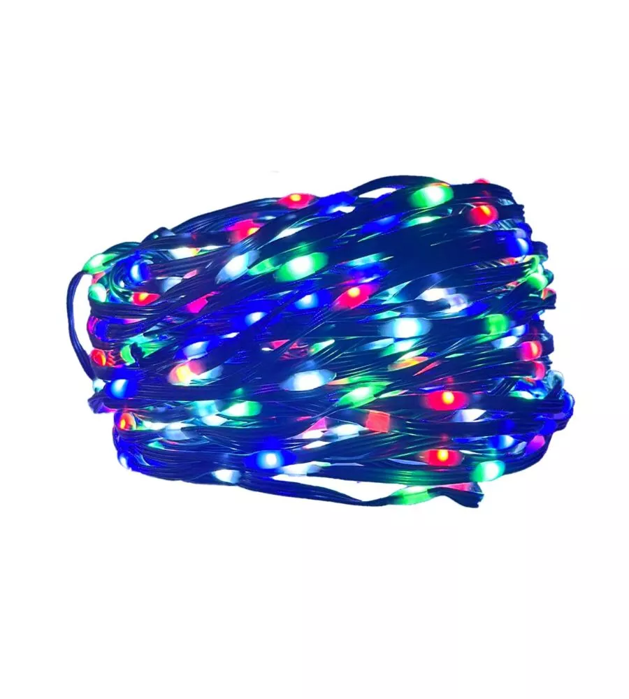 Luci led natale 200 led multicolore con telecomando e app, 15 metri