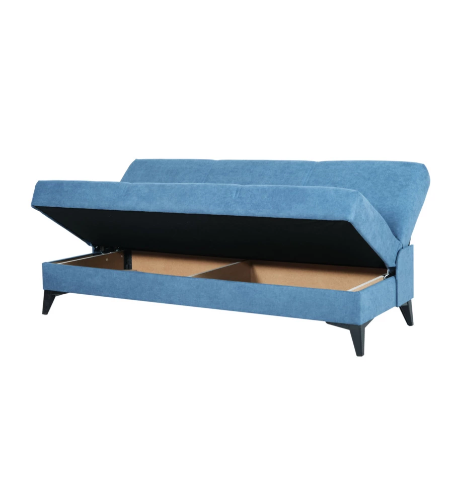 Divano 3 posti bellahome "abete" blu, 185x78x90 cm