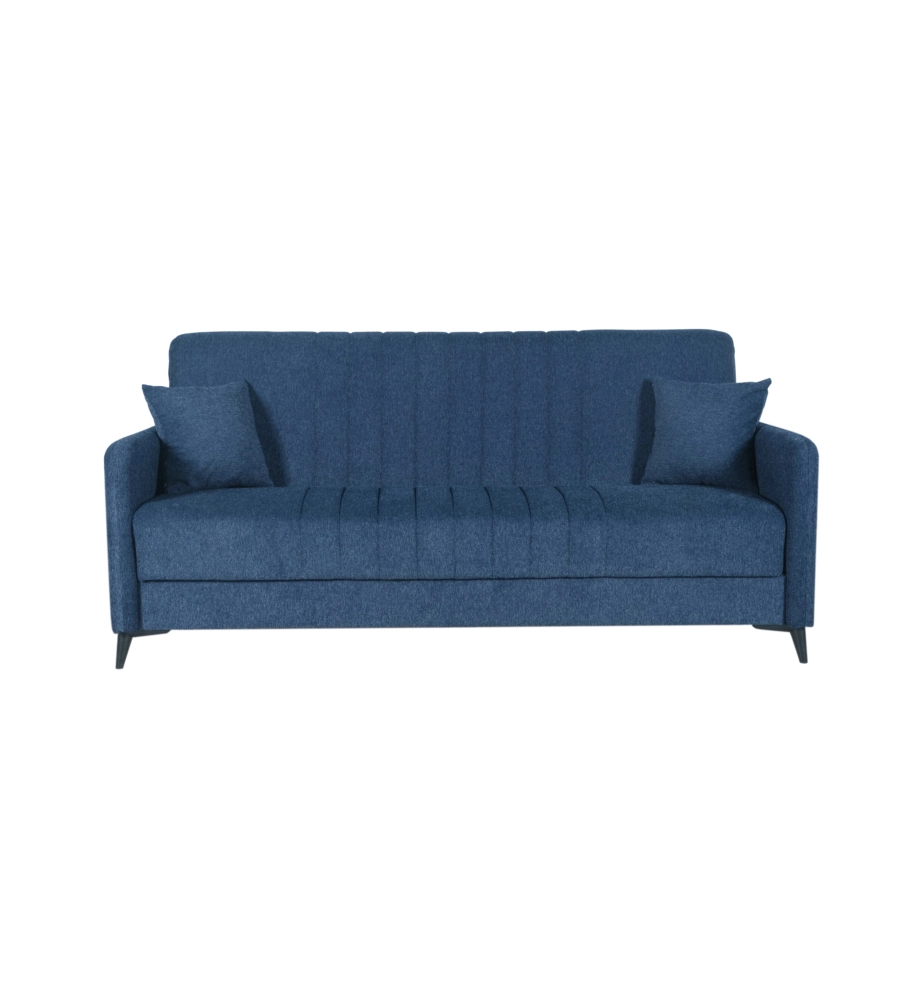 Divano letto bellahome "libra" 3 posti dark blue, 211x92x98 cm