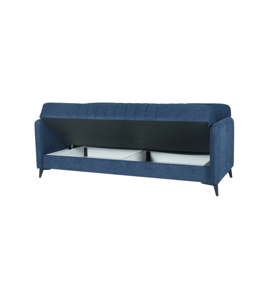 Divano letto bellahome "libra" 3 posti dark blue, 211x92x98 cm