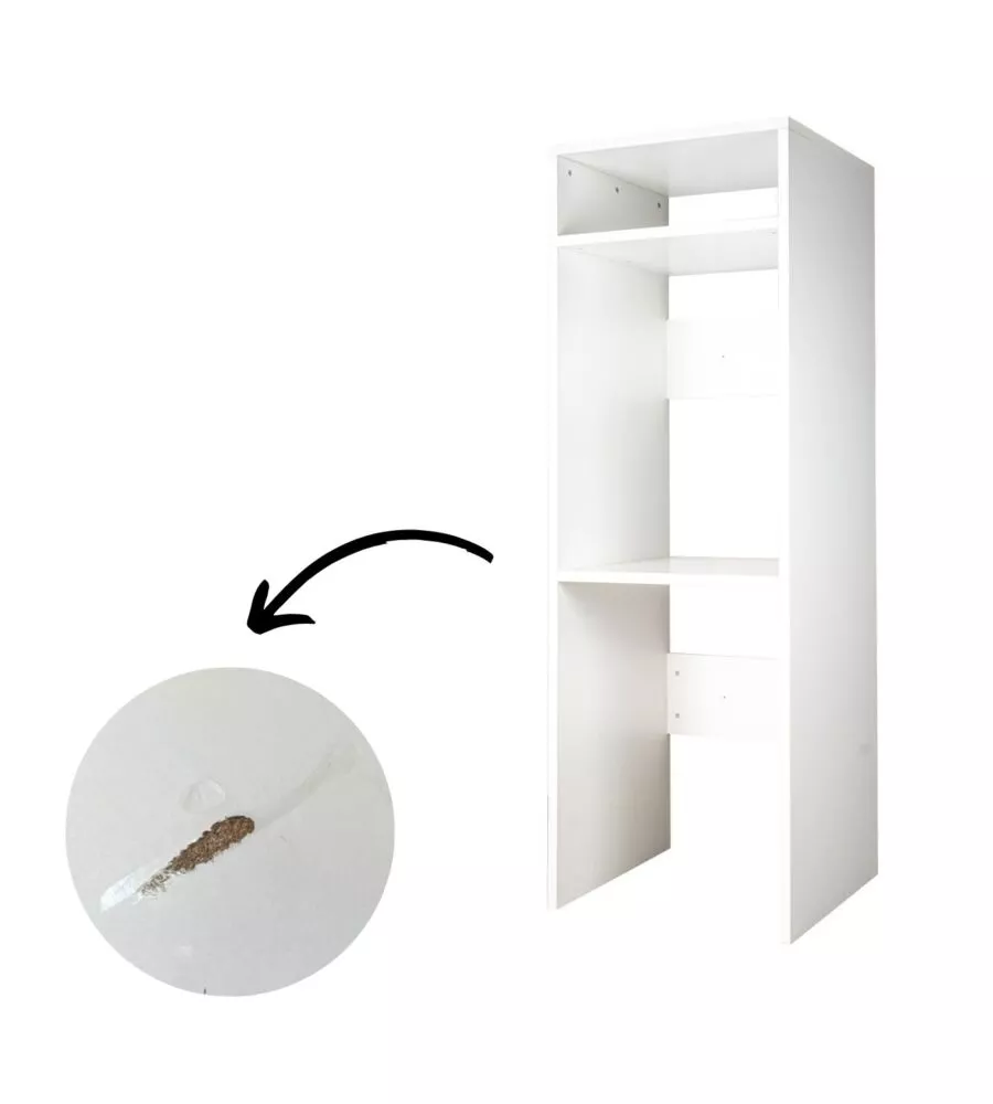 Outlet - difetti estetici - mobile per lavatrice e asciugatrice bianco, 70x64x203 cm