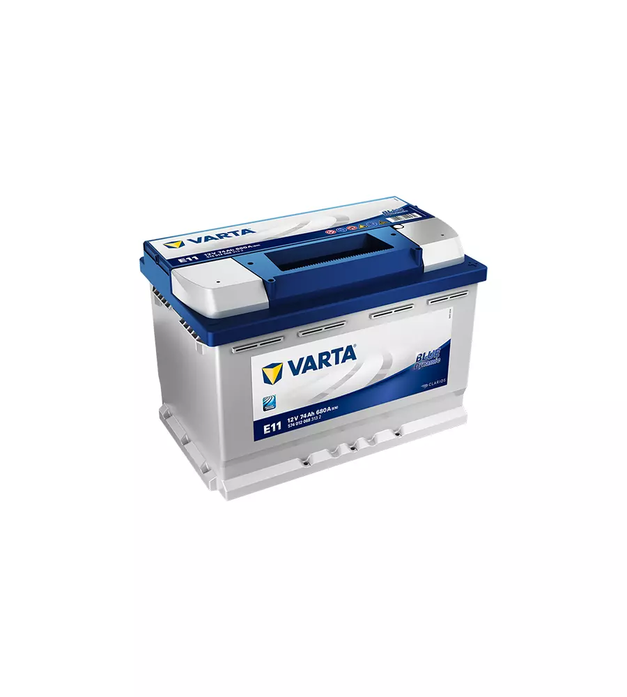 Batteria di avviamento auto varta "e11" 74ah 680a