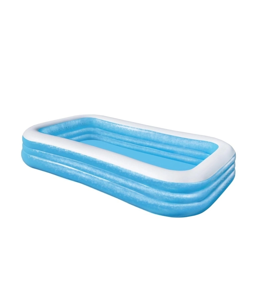 Piscina gonfiabile rettangolare per bambini bestway 3 anelli 305x183x56 cm