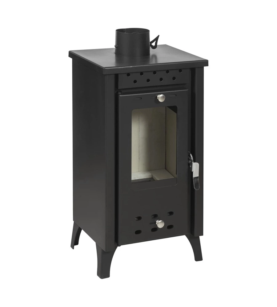 Stufa a legna divina fire "matilde" nero 7,7 kw