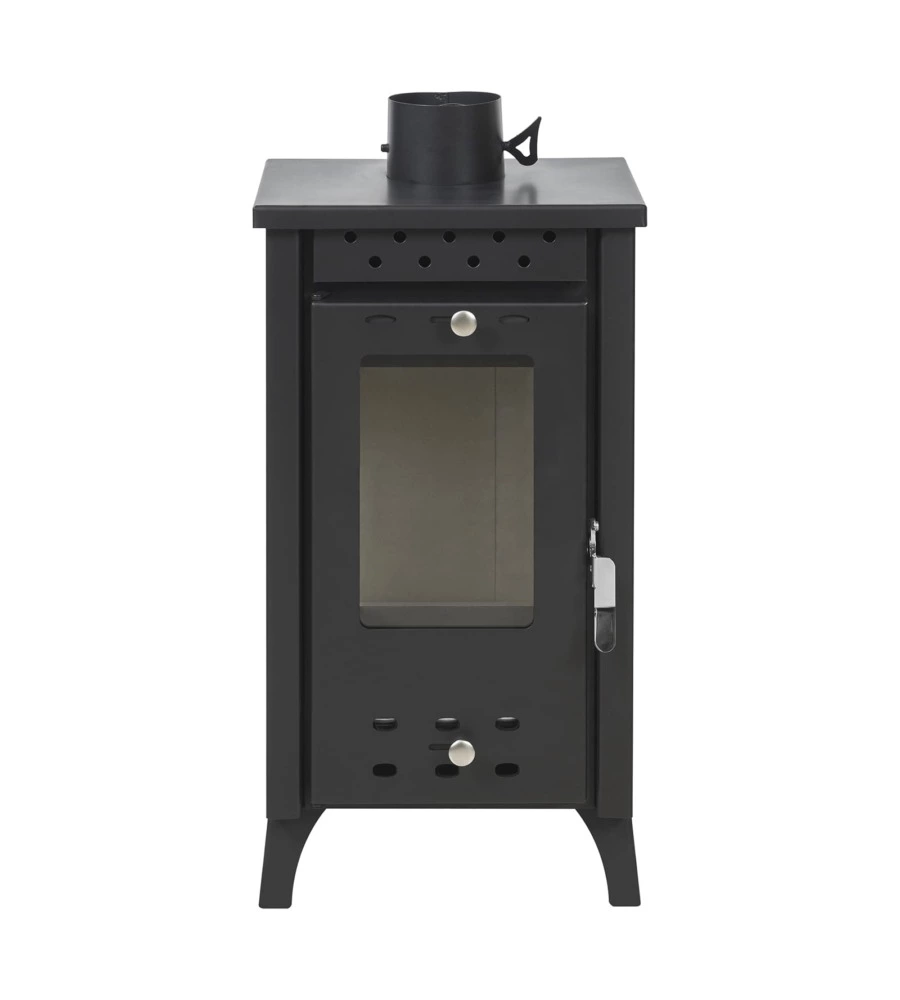 Stufa a legna divina fire "matilde" nero 7,7 kw