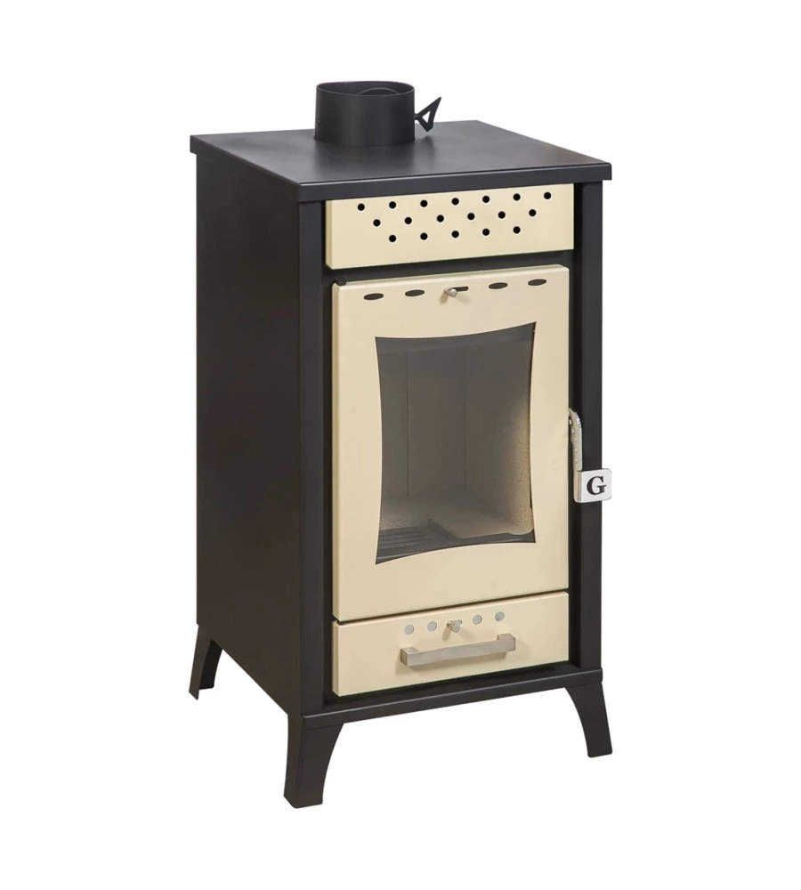 Stufa a legna divina fire "olga" beige 15 kw