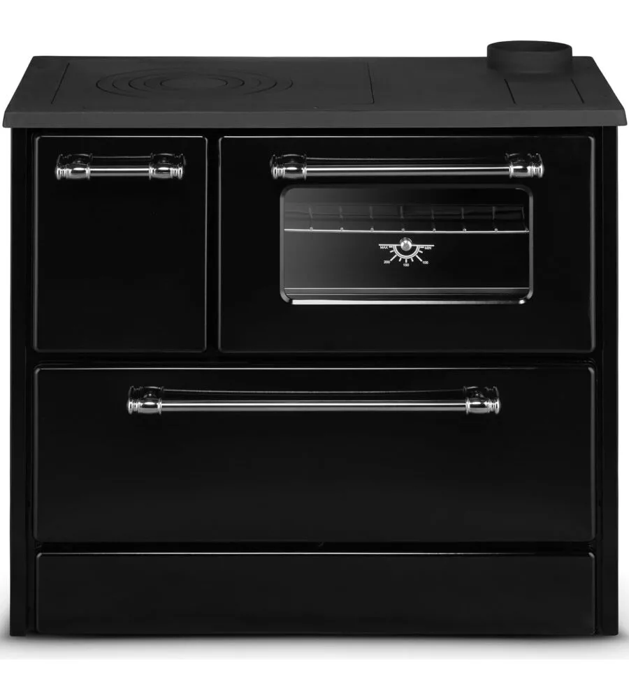 Cucina a legna divina fire "beatrice" nero 9 kw