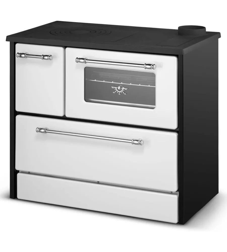 Cucina a legna divina fire "beatrice" bianco 9 kw