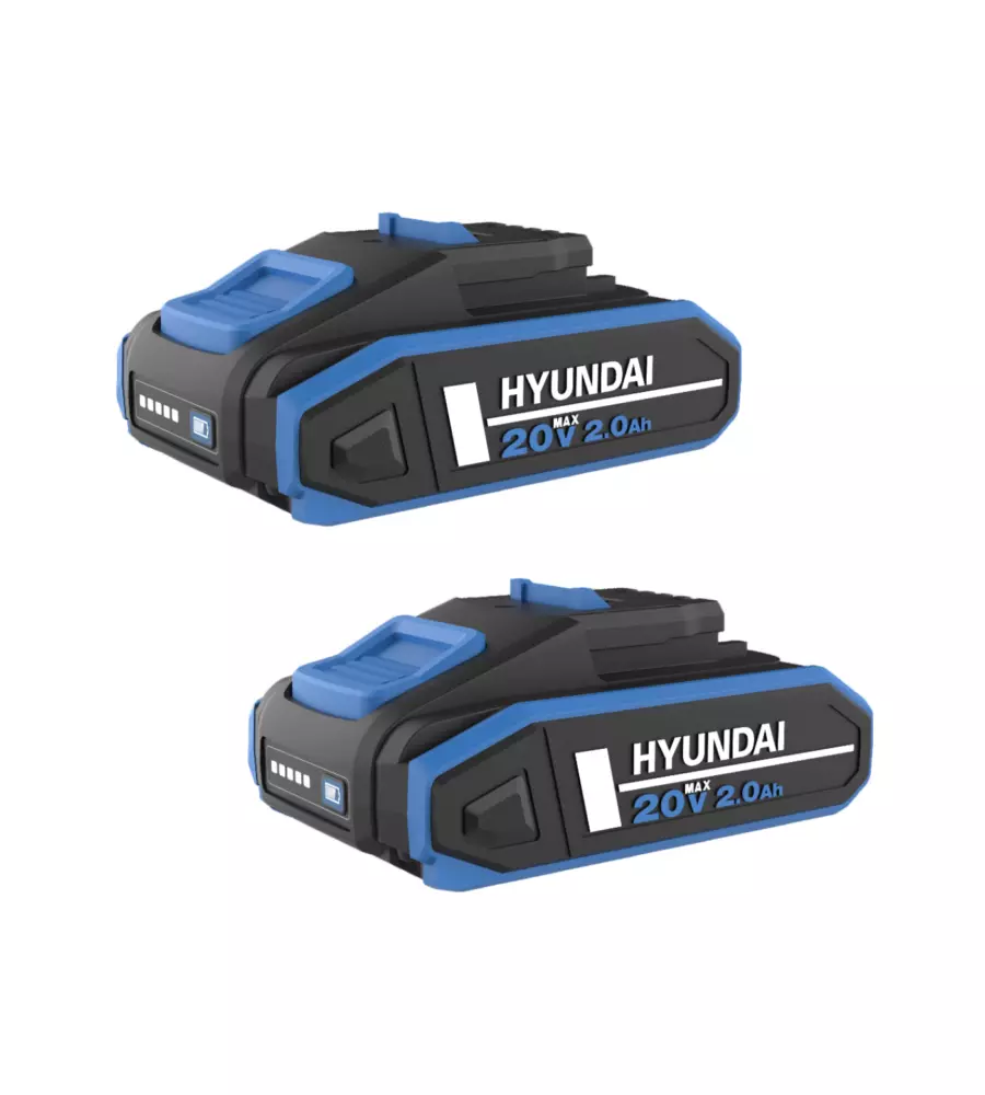 Kit trapano avvitatore e avvitatore a impulsi a batteria hyundai 2 x 20v 2ah e caricabatterie - cod. 25852