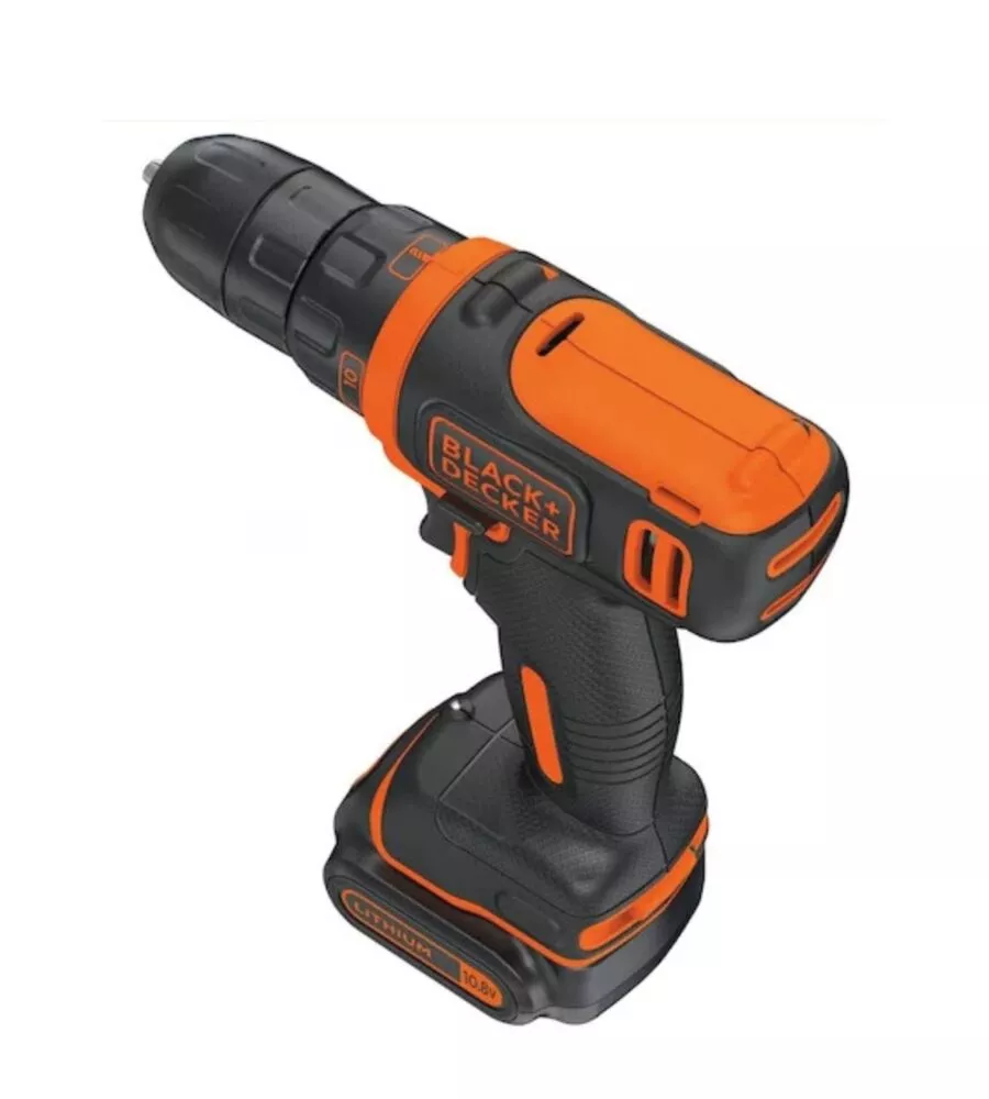 Trapano avvitatore a batteria black+decker "bdcdd12kb-qw" con valigetta e 2 batterie 10.8v 1,5ah