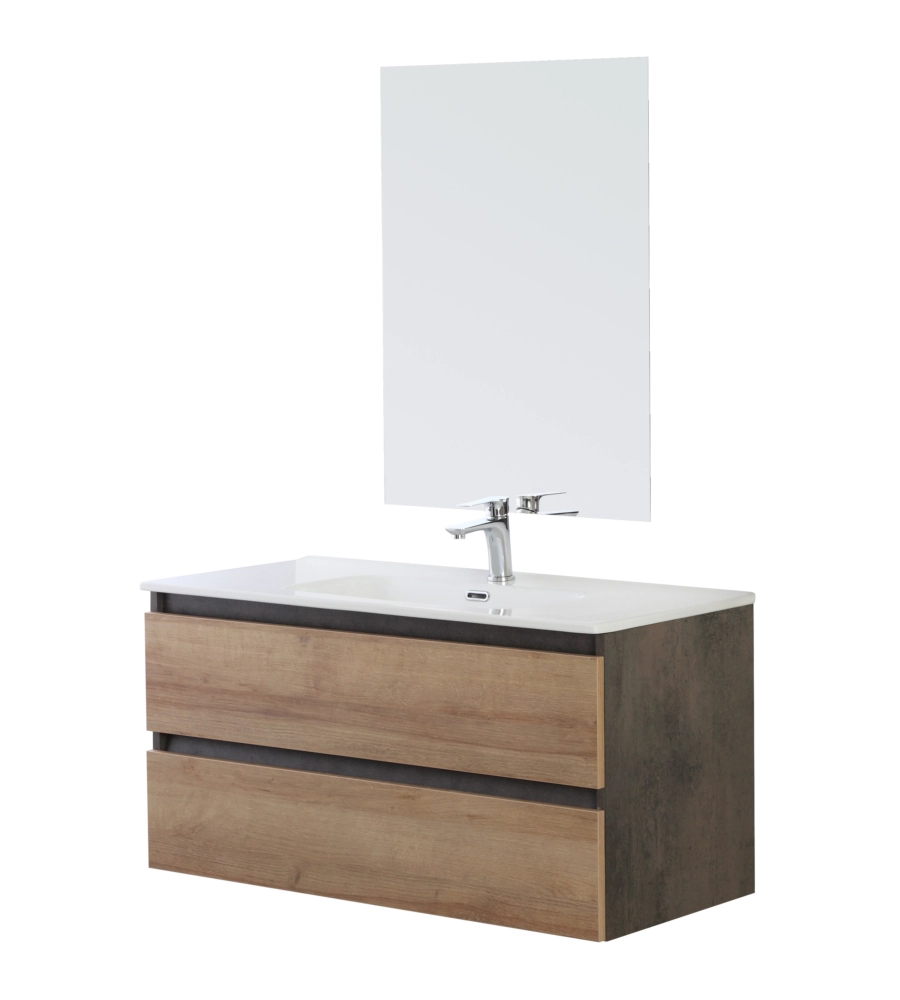 Mobile bagno sospeso "revital" noce scuro, 84x49x56 cm