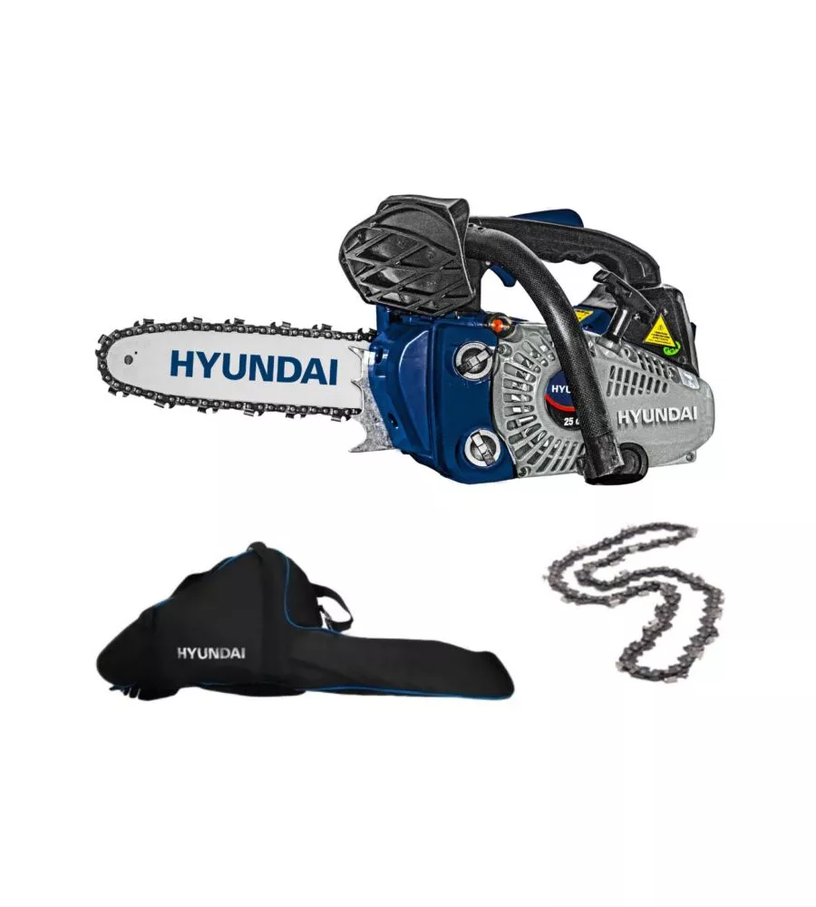 Motosega a batteria hyundai barra 25 cm con catena di ricambio e borsa per trasporto - 35421