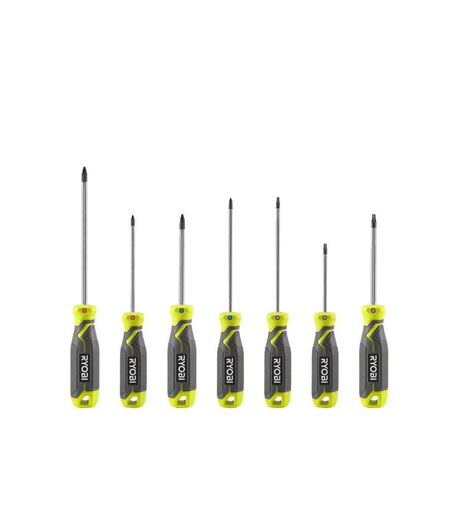 Set giraviti magnetici 7 pezzi ryobi - rhsds7pc