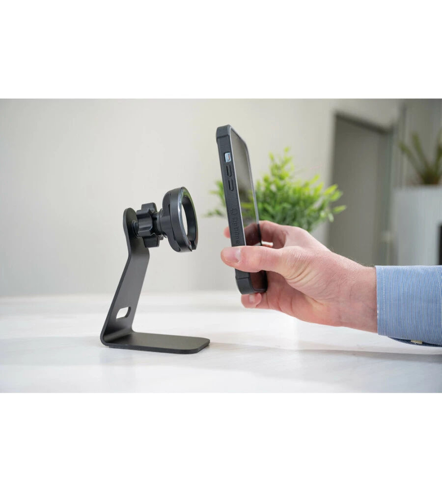 Porta telefono magnetico da tavolo lampa "mag pro stand" con base adesiva - 91769