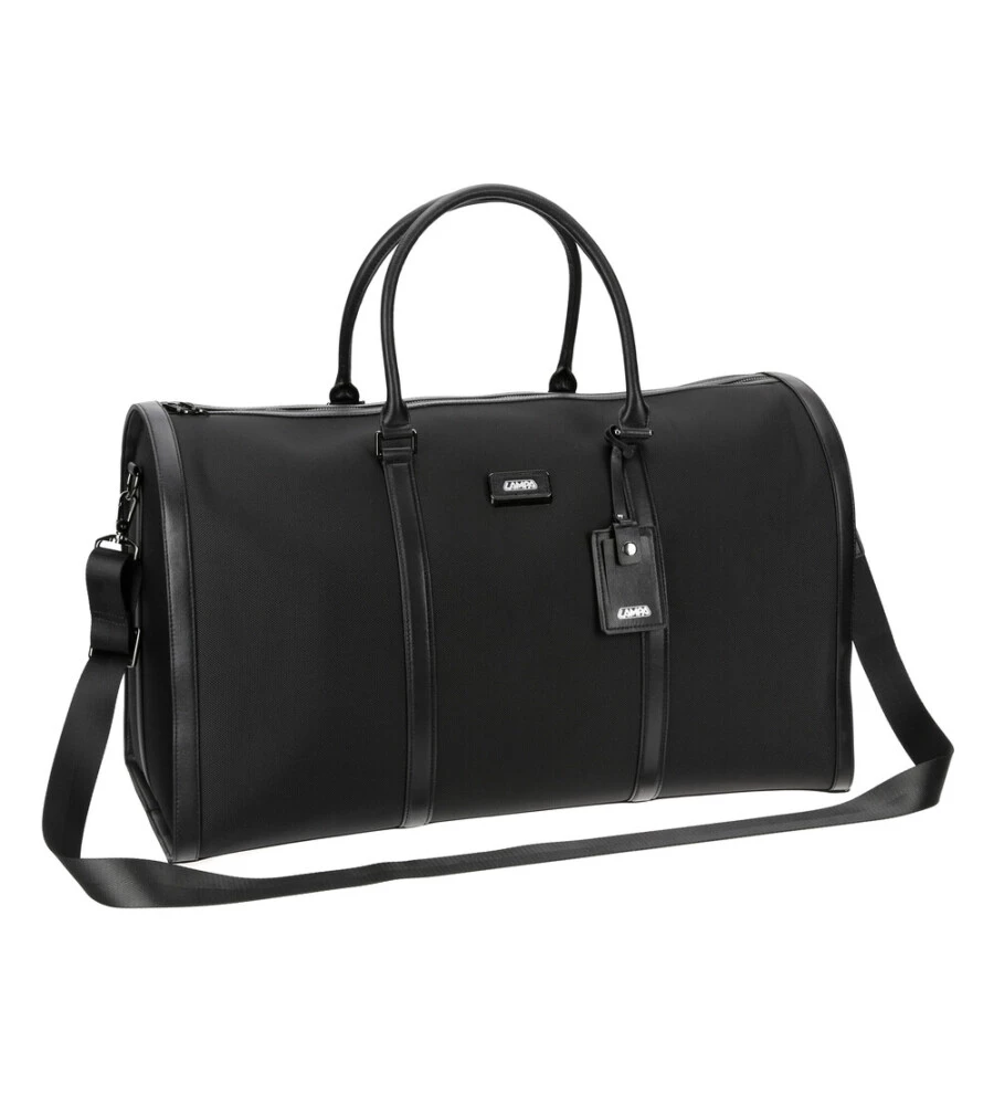 Borsone da viaggio lampa "duffle bag" in nylon con maniglie e tracolla, 60x35x30 cm - 99412