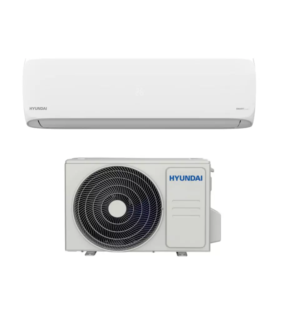 Climatizzatore caldo freddo hyundai pompa di calore 4 in 1 "wshn-093cg kit" monosplit e unita' esterna 9000 btu con wi-fi