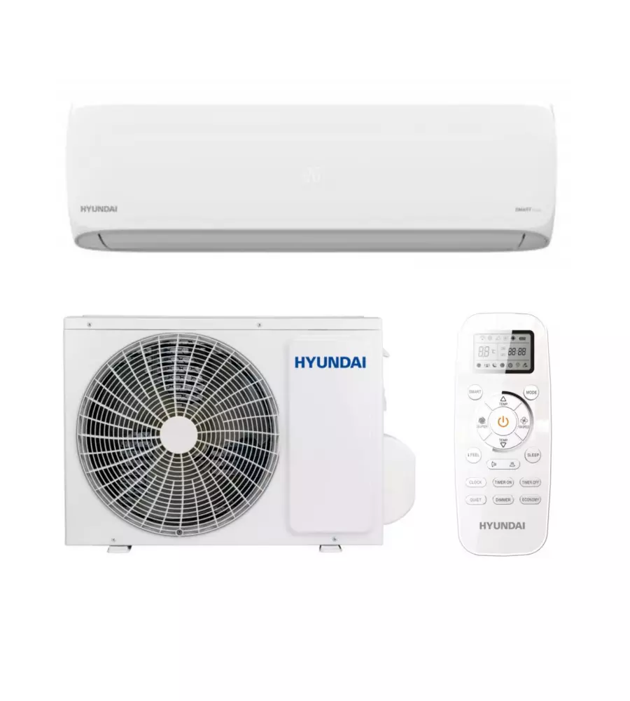 Climatizzatore caldo freddo hyundai pompa di calore 4 in 1 "wshn-183cg" monosplit e unita' esterna 18000 btu con wi-fi