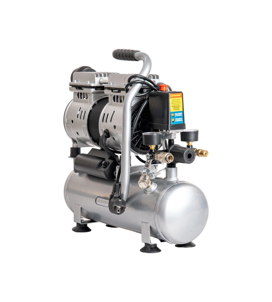 Outlet - usato per prova e senza imballo originale - compressore aria portatile silenziato hyundai 6l 1hp - cod. 65712