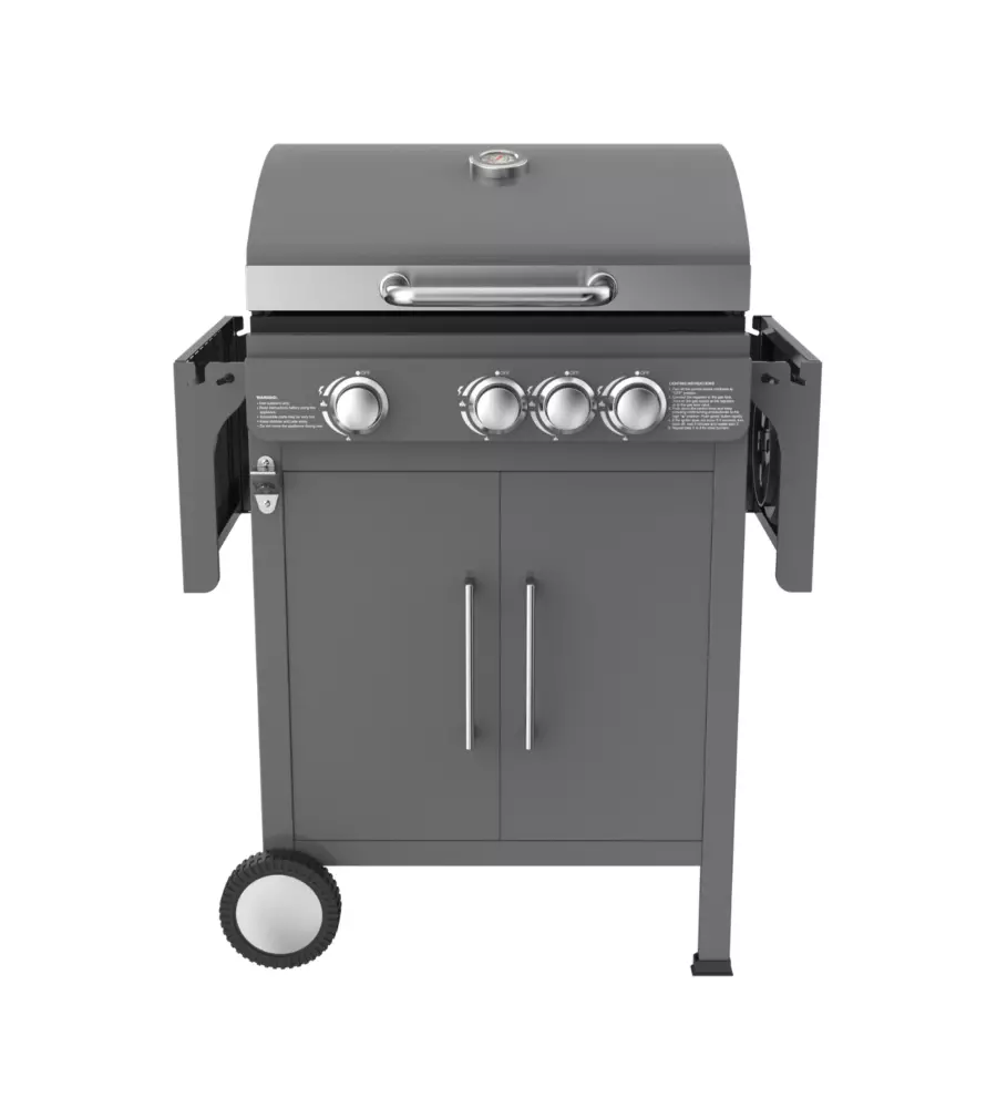 Barbecue a gas ompagrill "expert 4" nero 4 bruciatori