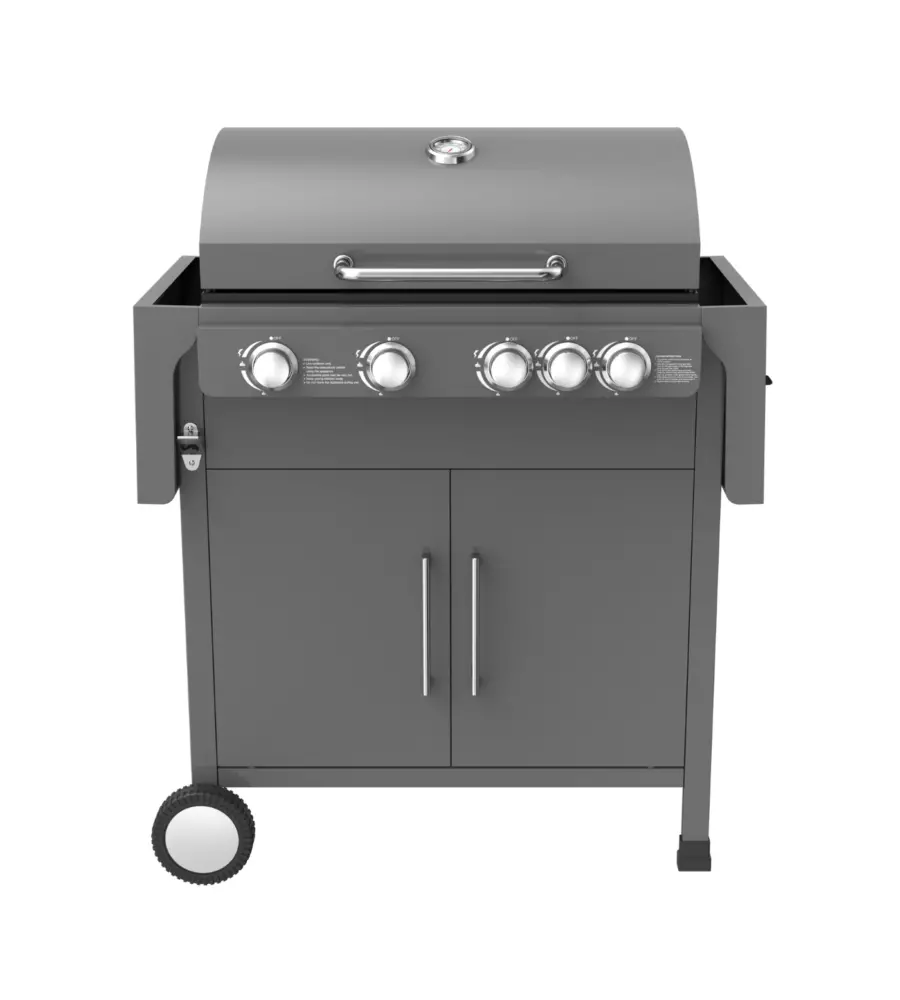 Barbecue a gas ompagrill "expert 5" nero 5 bruciatori