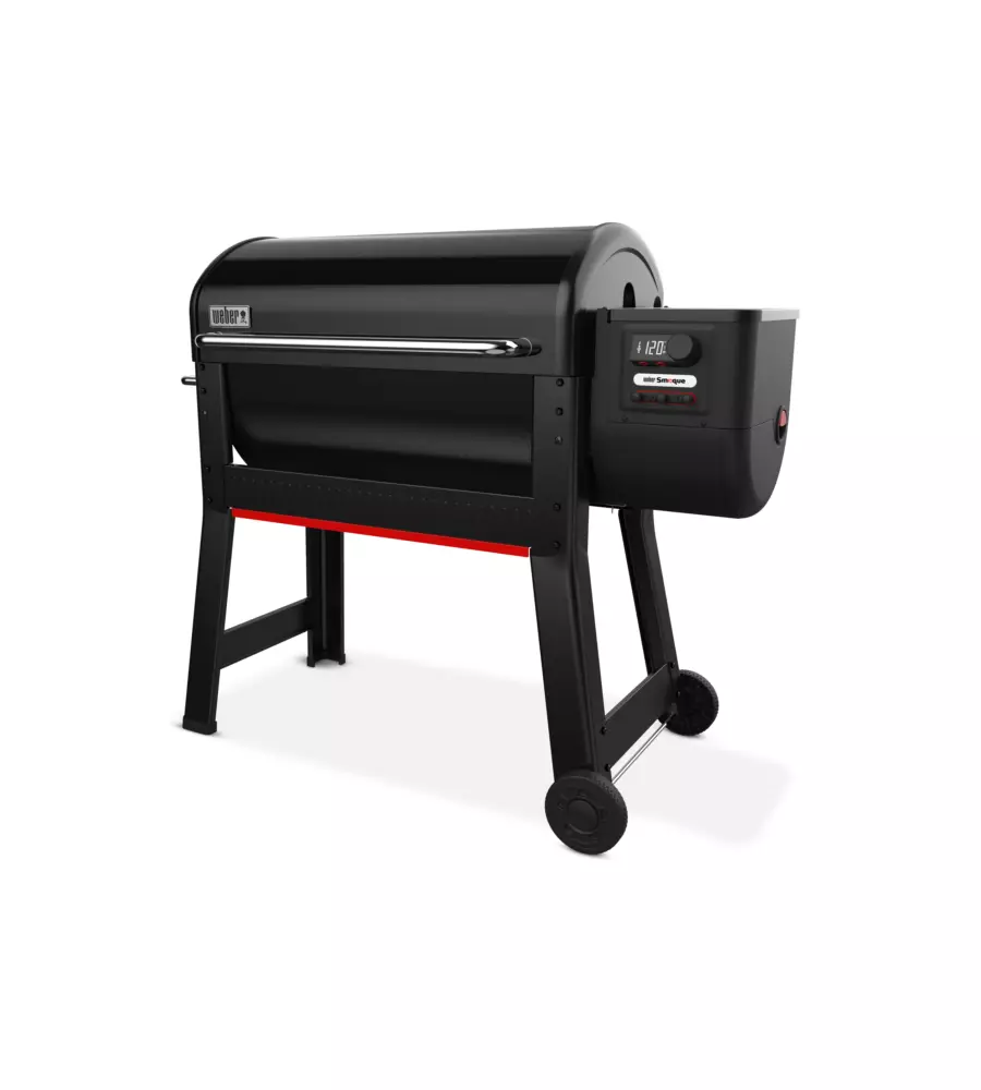 Barbecue a pellet weber "smoque xl" nero con griglia 86x45 cm