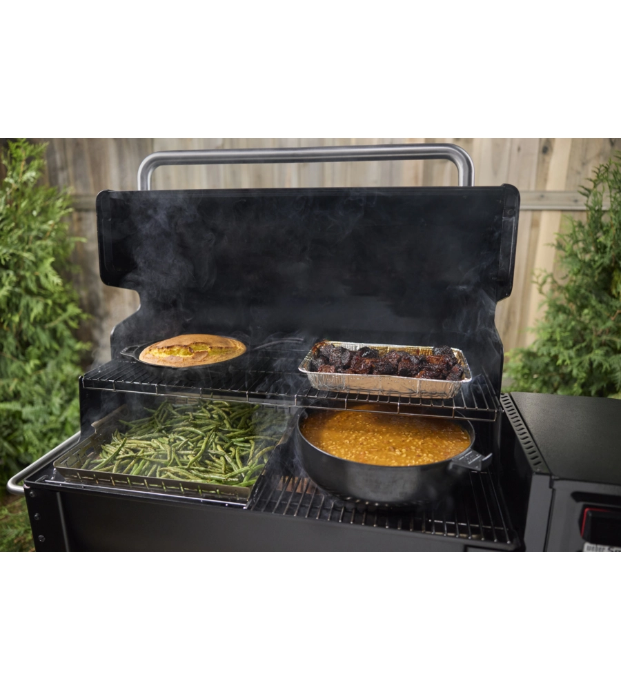 Barbecue a pellet weber "smoque xl" nero con griglia 86x45 cm