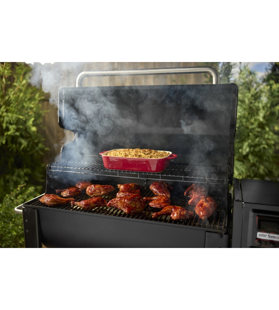 Barbecue a pellet weber "smoque xl" nero con griglia 86x45 cm