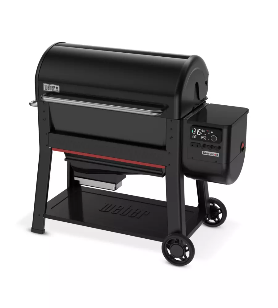 Barbecue a pellet weber "searwood xl" nero con griglia 91x45 cm