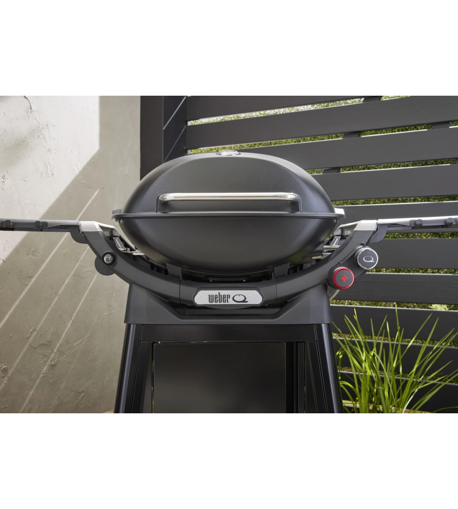 Barbecue a gas weber "q3200n+" nero con carrello e 2 bruciatori