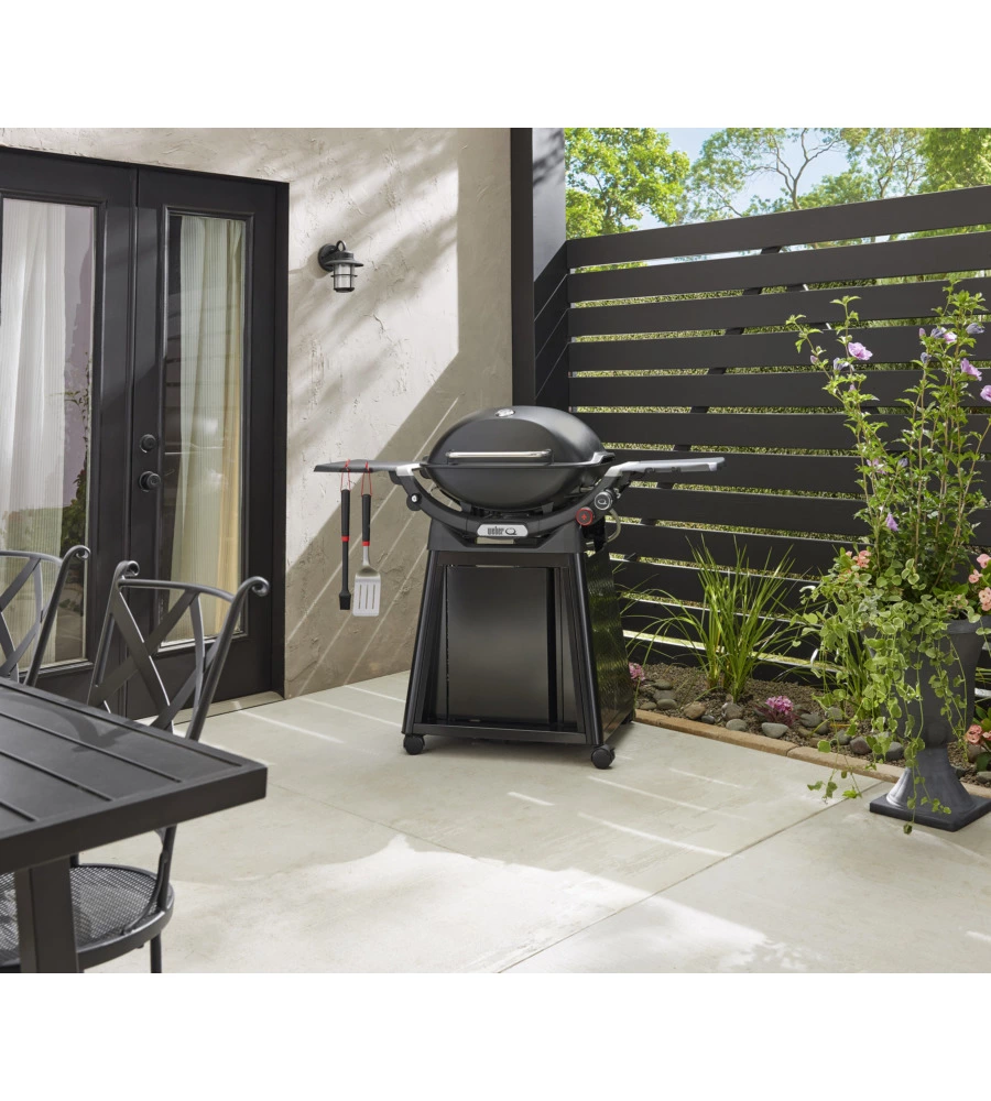 Barbecue a gas weber "q3200n+" nero con carrello e 2 bruciatori