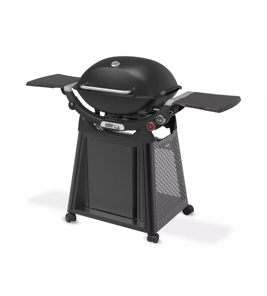 Barbecue a gas weber "q3200n+" nero con carrello e 2 bruciatori