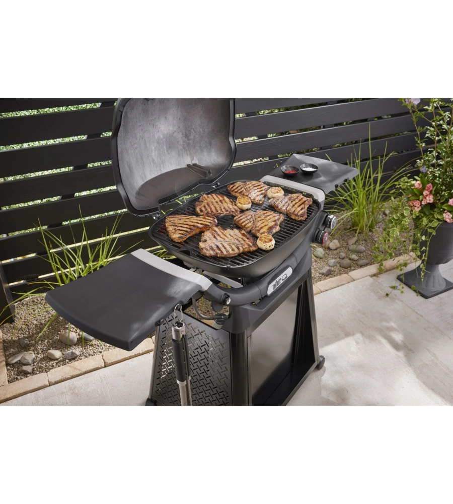 Barbecue a gas weber "q3200n+" nero con carrello e 2 bruciatori