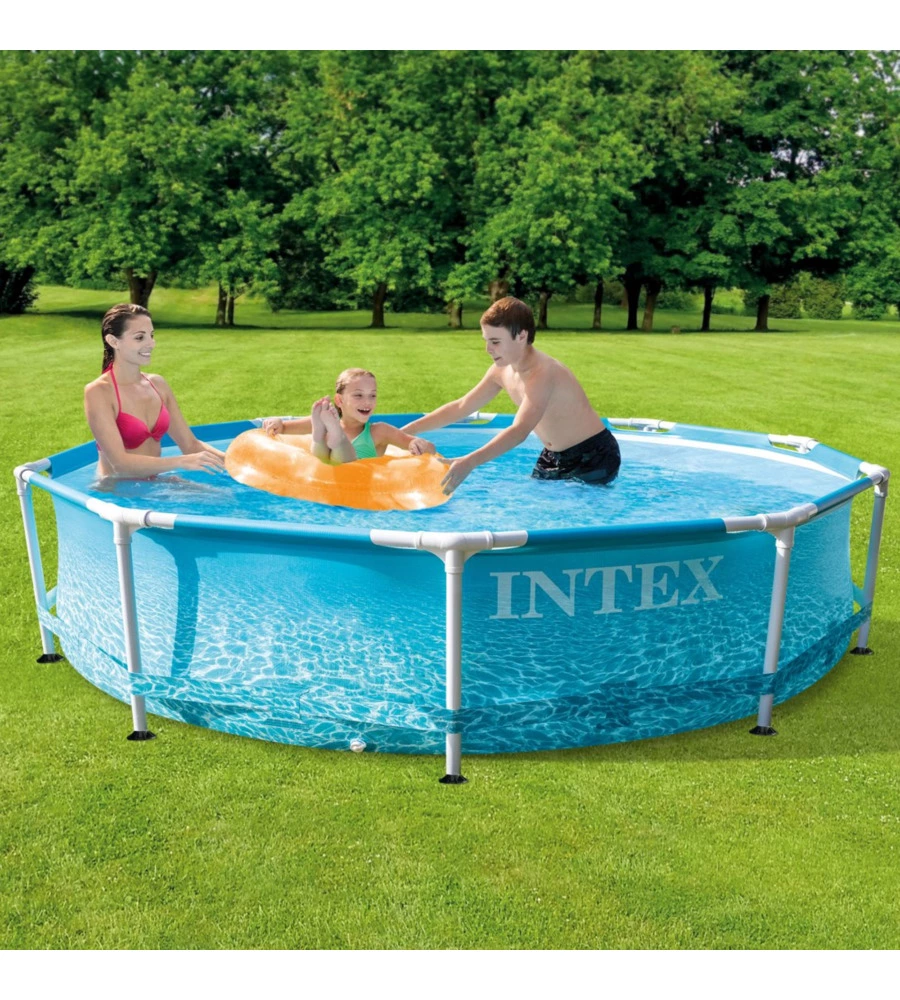 Piscina fuori terra rotonda intex "prisma frame beachside" 305x305x76 cm - cod. 28208np