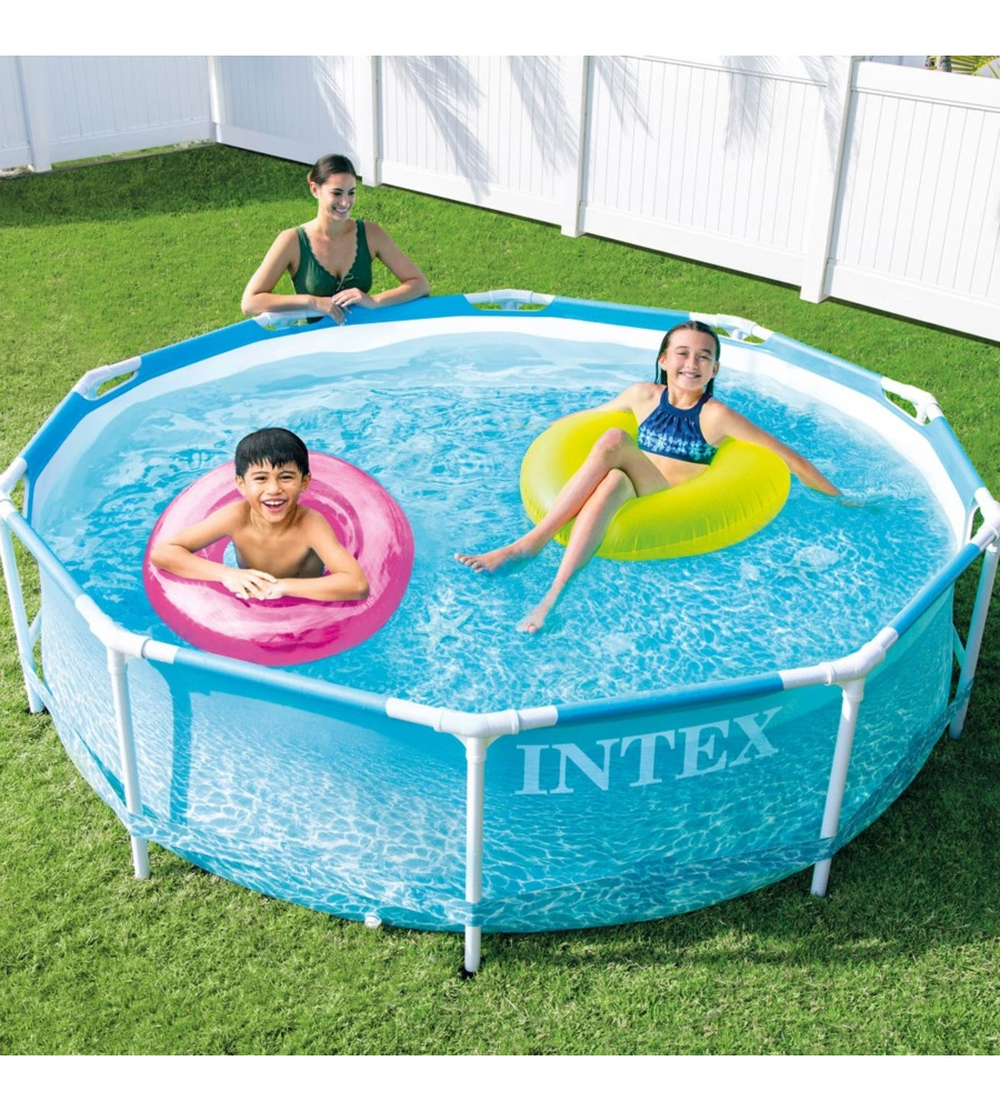 Piscina fuori terra rotonda intex "prisma frame beachside" 305x305x76 cm - cod. 28208np