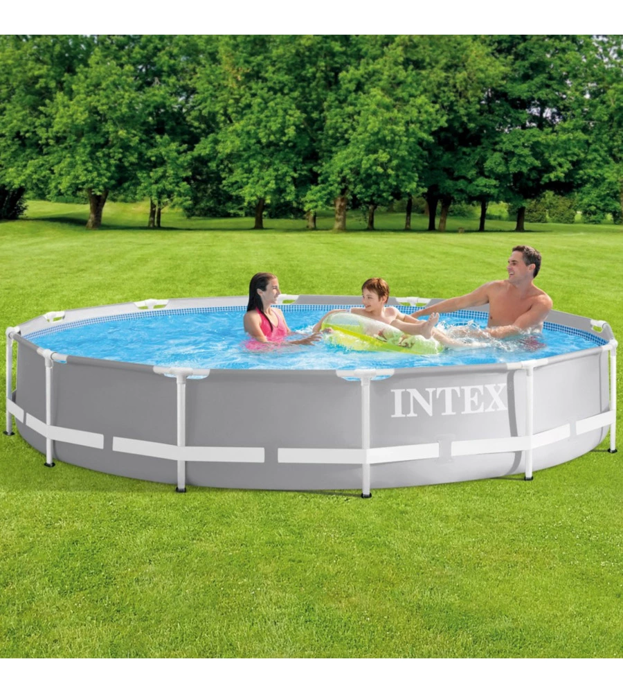 Piscina fuori terra rotonda intex "prisma frame" 366x366x76 cm - cod. 26710np