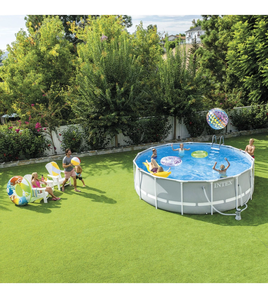 Piscina fuori terra rotonda intex "prisma frame" 457x457x107 cm - cod. 26724np