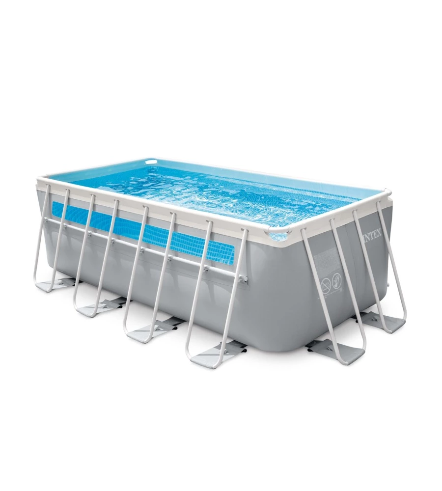 Piscina fuori terra rettangolare intex "prisma frame clearview" 400x200x122 cm - cod. 26770np