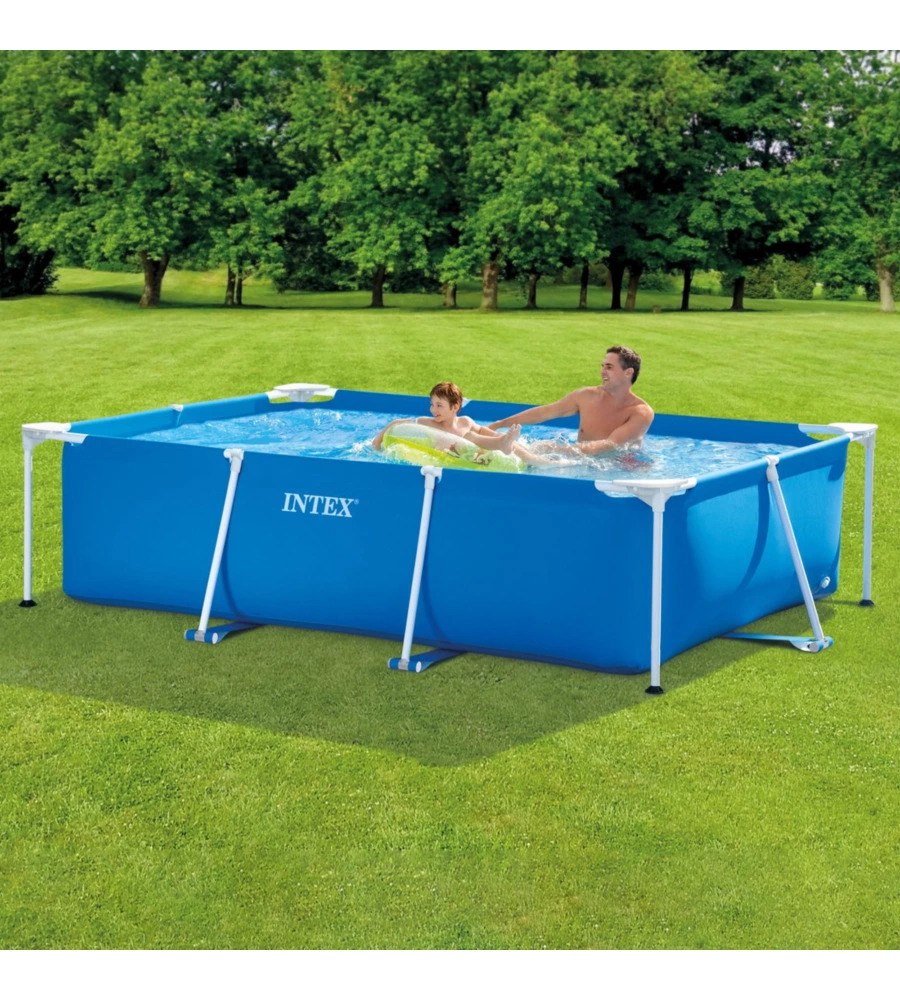 Piscina fuori terra rettangolare intex "rectangular frame" blu 260x160x65 cm - cod. 28271np