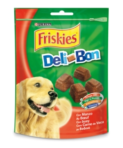 Friskies snack treats delibon - alimento secco per cane con manzo, 6x130gr