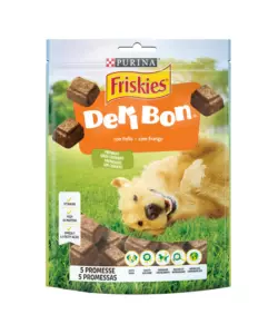 Snack per cani purina friskies 'deli-bon' con pollo 130 gr