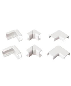 Poly pool - kit accessori n 1 per canale 20 x 10 mm, angoli esterni, interni e piani bianco