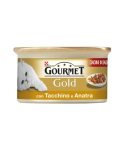 Gourmet gold dadini - alimento umido per gatto con tacchino e anatra.