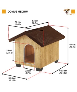 Cuccia per cani da esterno domus medium, 70x83x67 cm - ferplast