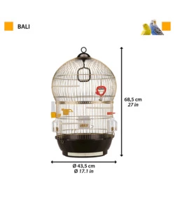 Gabbia per uccelli  ferplast 'bali' in metallo, 43.5x43.5x68.5 cm