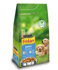 Friskies junior, alimento secco per cane con pollo, cereali e verdure 1,5 kg.