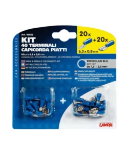 Kit 40 capicorda piatti blu  45052