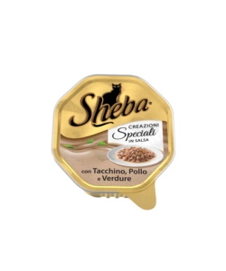 Sheba creazioni in salsa con tacchino pollo e verdure