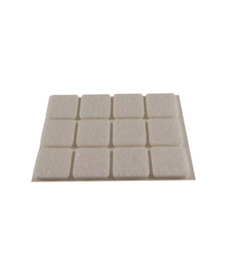 Feltrini adesivi quadrati - 20x20 mm. - bianco - 12 pz.